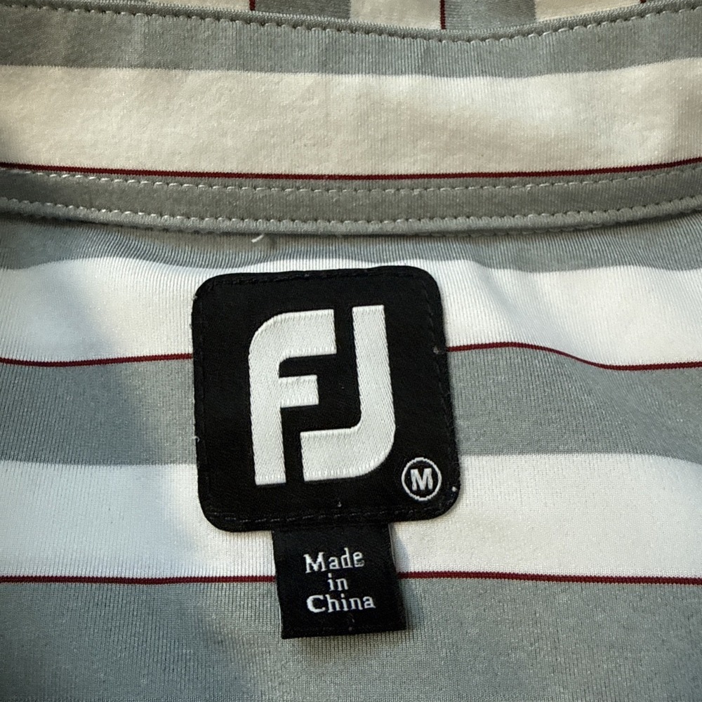 FootJoy The Legends Golf Club Parris Island SC Polo Golf Shirt Mens M Striped - Picture 3 of 9